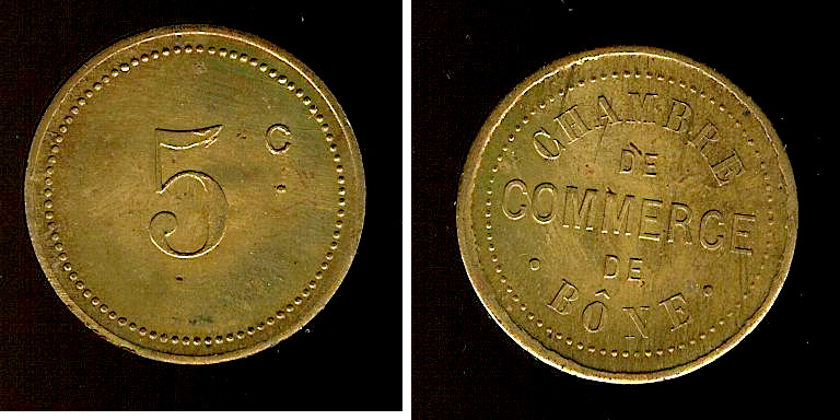 Algeria (Bone) 5 centimes Pattern n.d. Unc